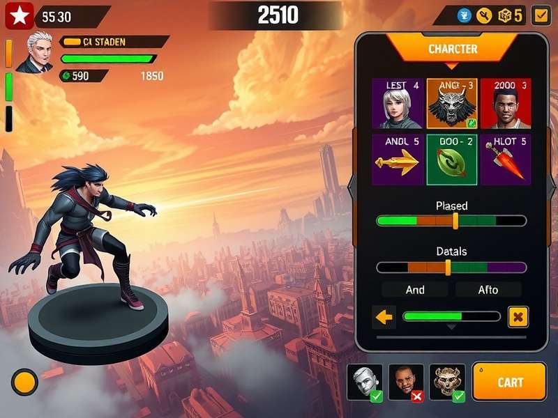 Vasco Dynamos character customization interface